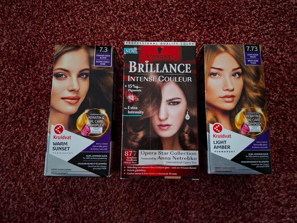 3 doosjes haarverf - Schwarzkopf & Kruidvat, Ophalen of Verzenden, Nieuw, Overige typen