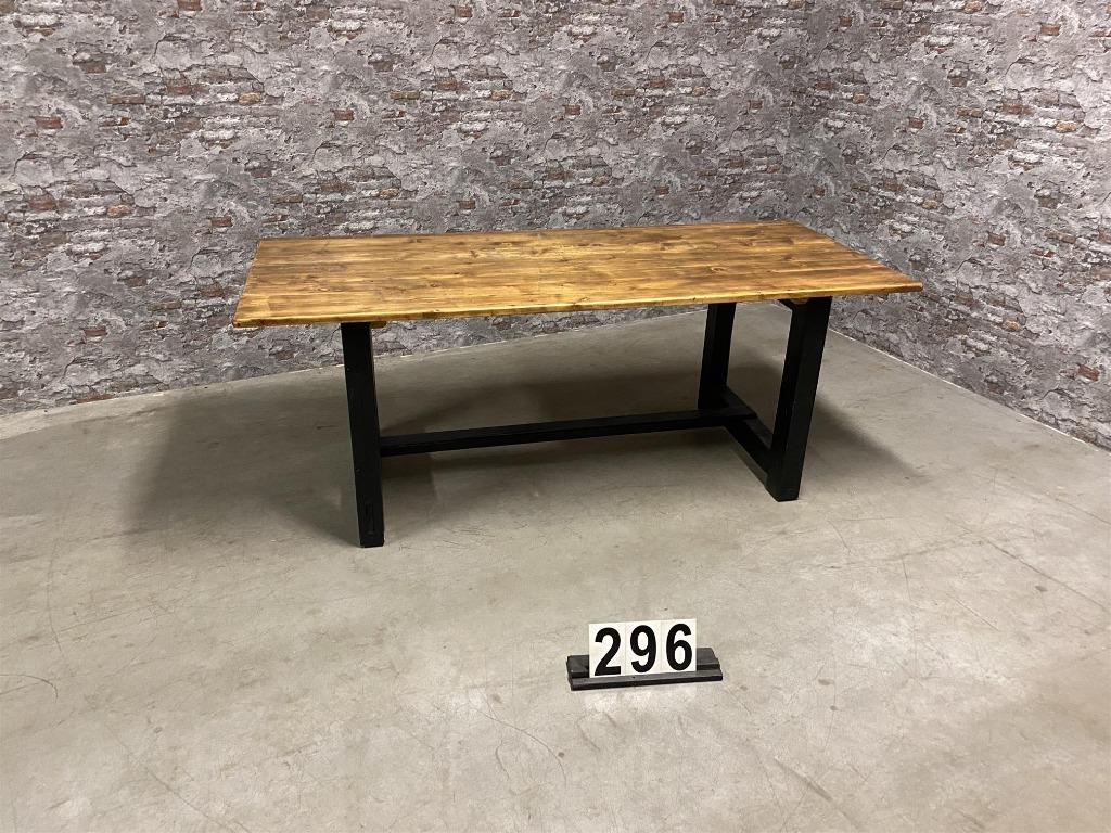 industriële houten tafel nr.296, Info@antiekgroothandel.com, Vijf personen of meer, 7602RG, Rechthoekig