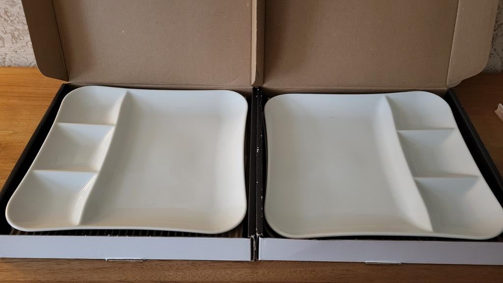 4 Nieuwe Villeroy&Boch Fondue/Gourmetborden, Overige materialen, Nieuw, Ophalen of Verzenden, Vaatwasserbestendig