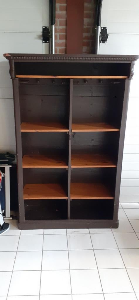 Brocante garderobekast, boekenkast, Huis en Inrichting, Kasten | Roldeurkasten en Archiefkasten, Ophalen, Gebruikt, 100 tot 150 cm