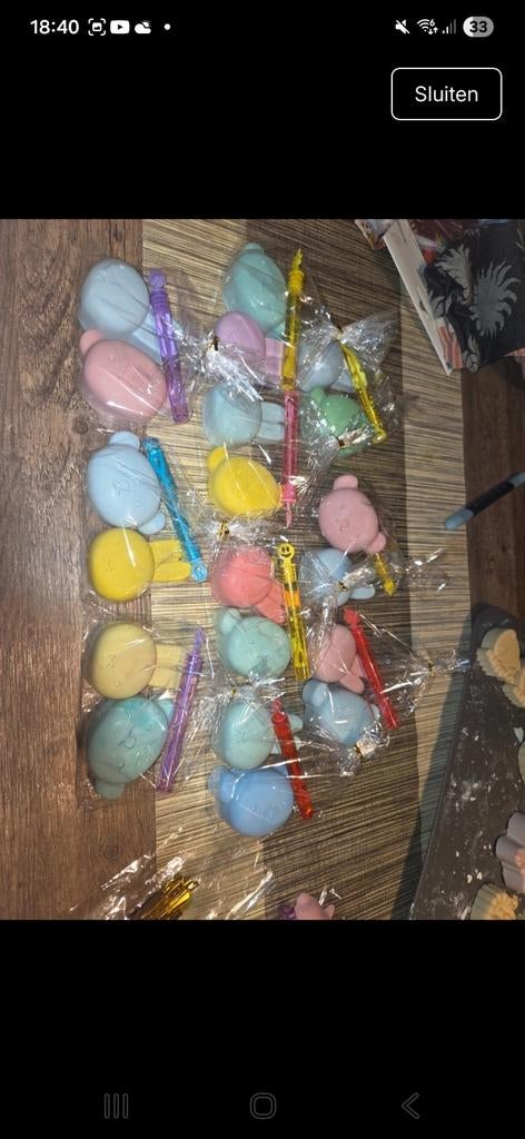 Leuke traktaties stoepkrijt of figuur met verf, Ophalen of Verzenden, Nieuw