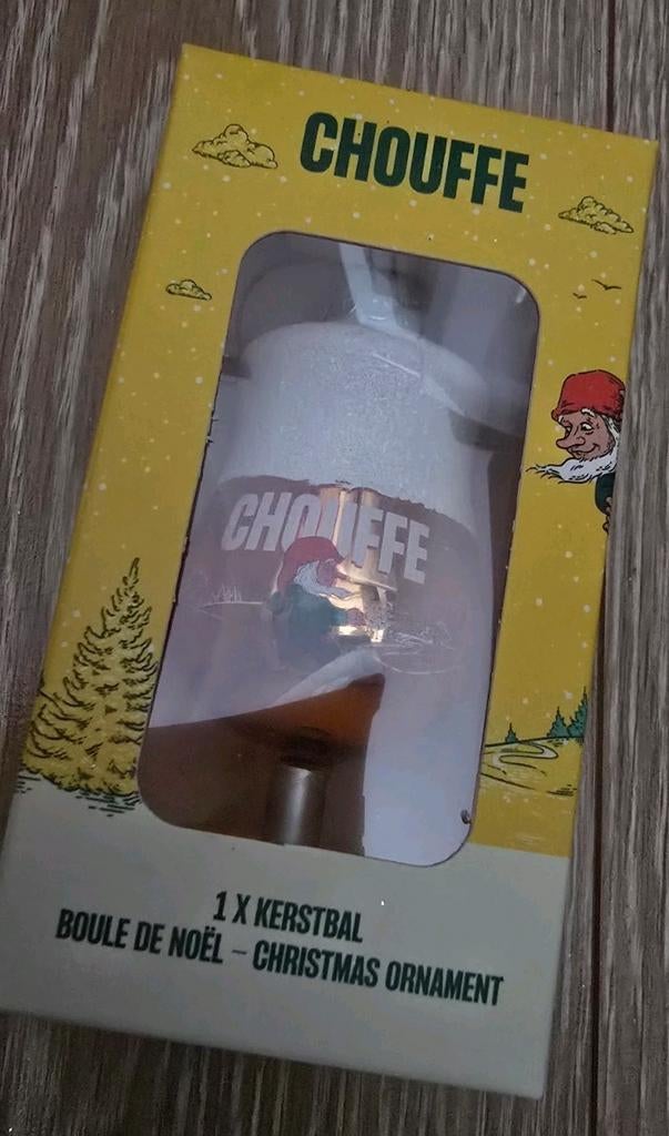 Chouffe kerstbal "chouffe bierglas", Ophalen of Verzenden, Nieuw