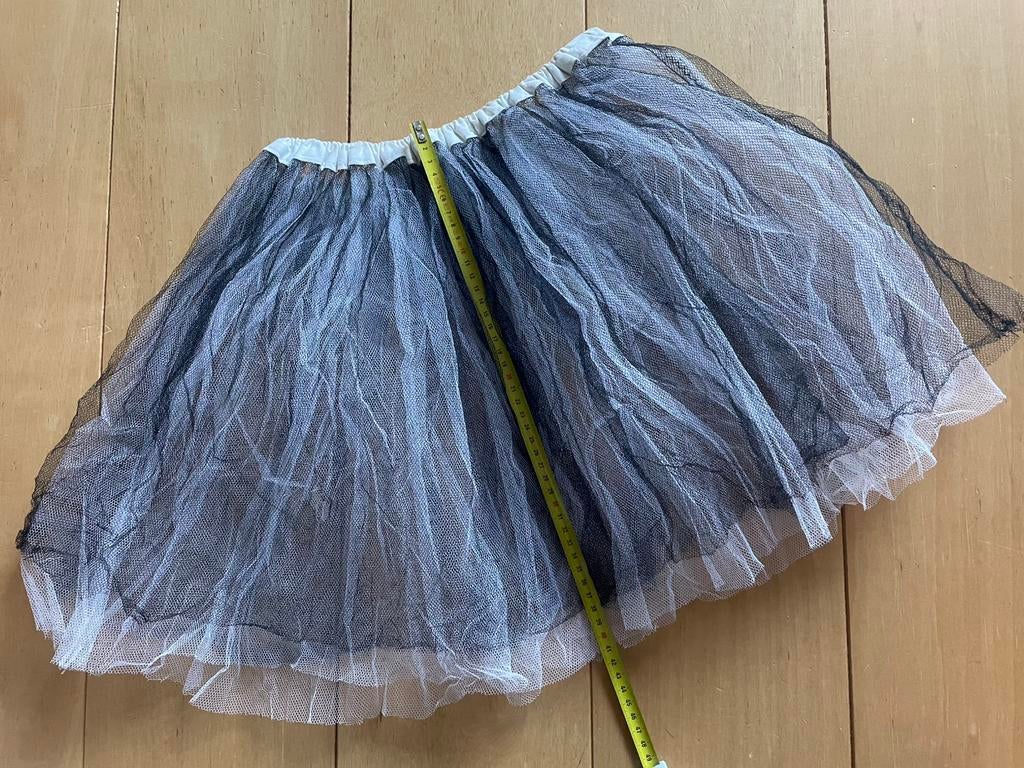 Tule rok met elastiek zwart wit, Ophalen of Verzenden, Gebruikt, Meisje, Jurk of Rok