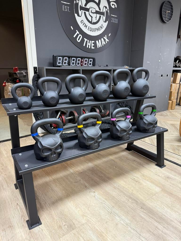 Cast Iron/Gietijzeren kettlebells! Nieuw, ook skull/schedel, Sport en Fitness, Fitnessmaterialen, Nieuw, Kettlebell, Ophalen of Verzenden