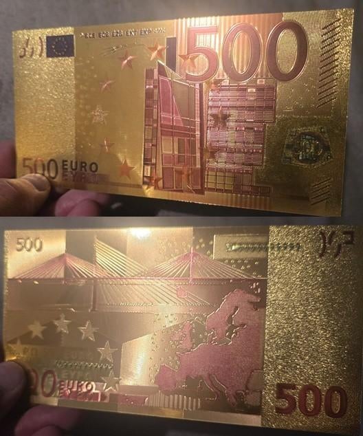 500 Euro Gouden Bankbiljetten, Postzegels en Munten, Bankbiljetten | Europa | Eurobiljetten, Ophalen of Verzenden, Overige landen