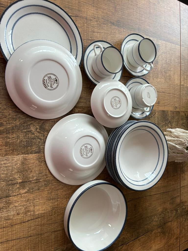 Rörstrand Sweden Fjord Vintage servies, Huis en Inrichting, Keuken | Potten en Pannen, Zo goed als nieuw, Overige materialen, Ophalen