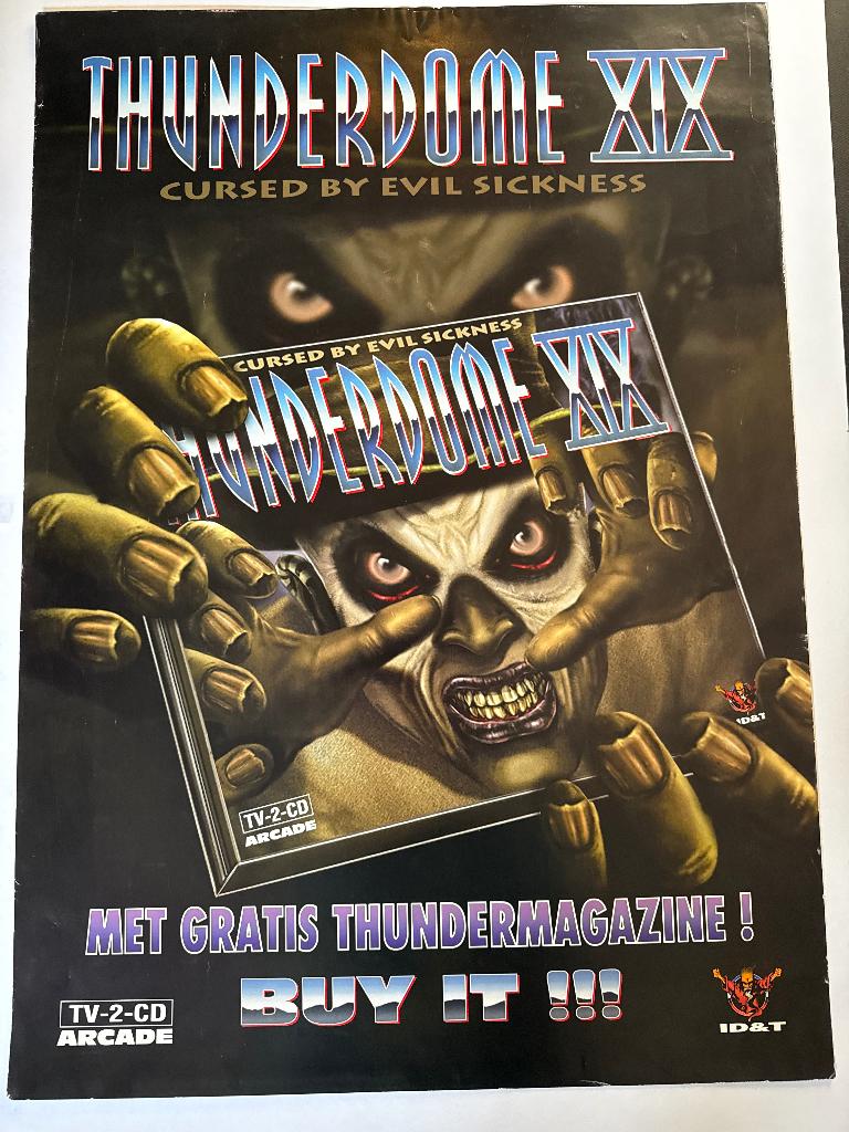 Originele Thunderdome XIX 19 cd poster, Ophalen of Verzenden, Zo goed als nieuw