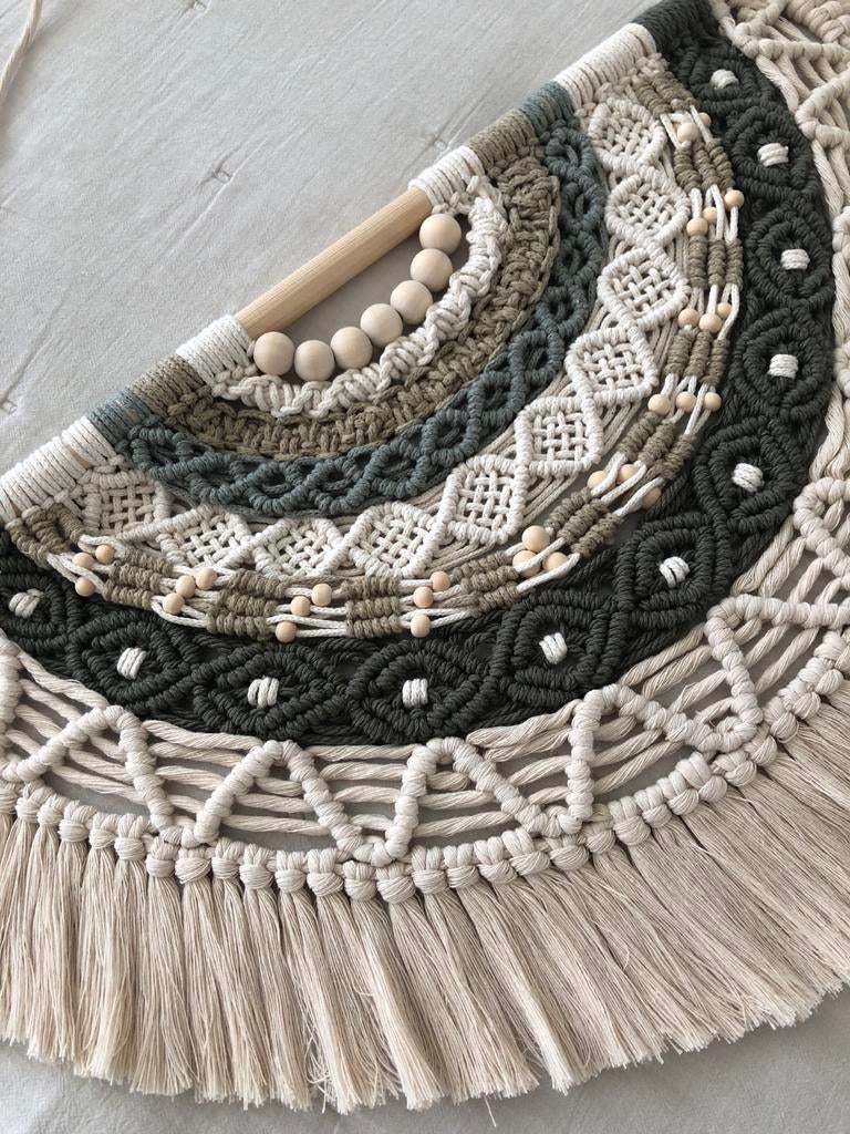 Mooie Macramé Wanddecoratie, Ophalen of Verzenden, Zo goed als nieuw