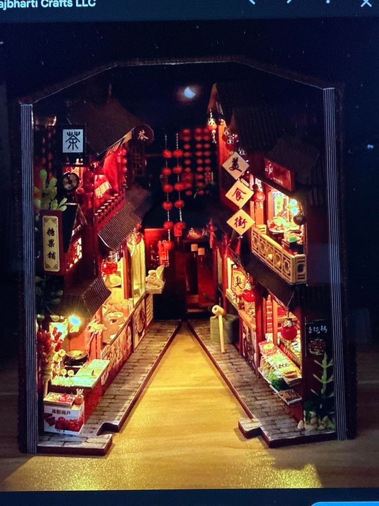 Book nook Boekensteun Chinees straatje, Overige merken, Nieuw, Ophalen of Verzenden, Groter dan 1:32