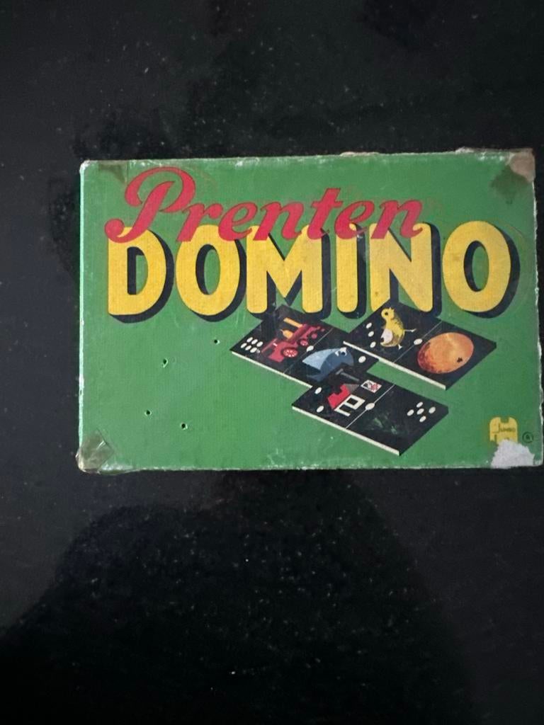 Vintage Prenten Domino - Jumbo, Een of twee spelers, Ophalen of Verzenden, Gebruikt
