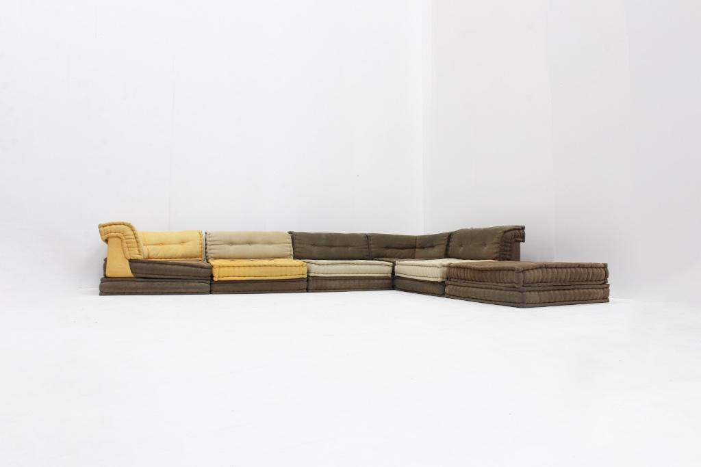 Vintage Roche Bobois Mah jong sofa set van 17, Ophalen, 300 cm of meer, Vierpersoons of meer, Vintage, design