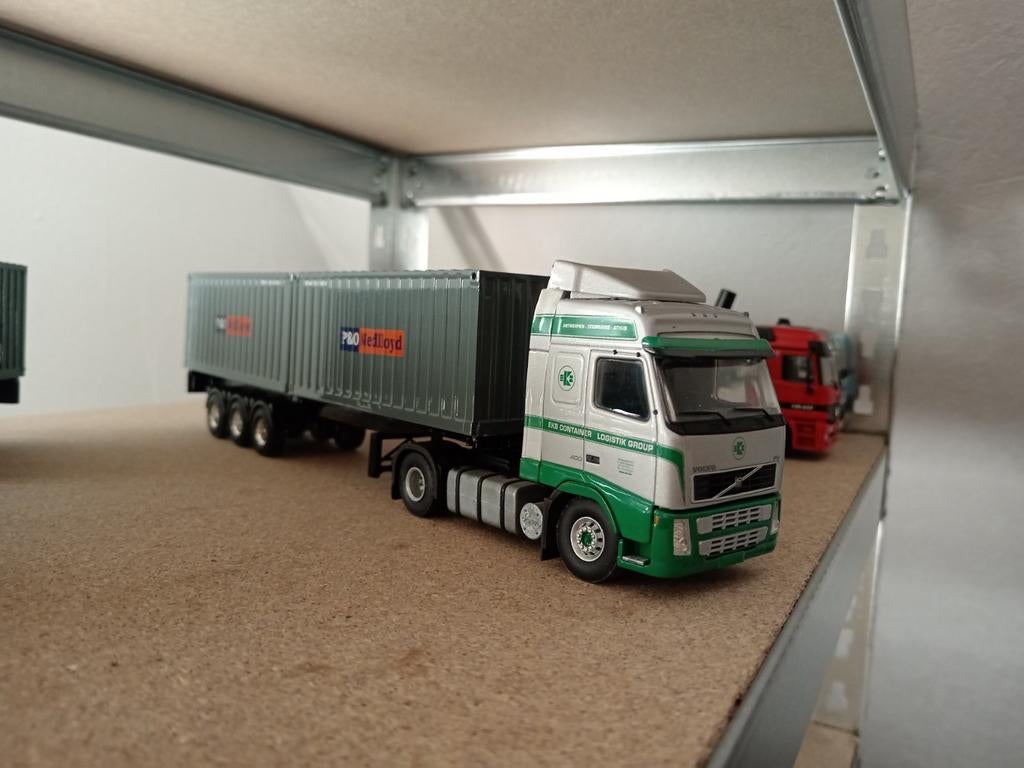 Volvo FH containeroplegger EKB Tekno, Hobby en Vrije tijd, Modelauto's | 1:50, Nieuw, Bus of Vrachtwagen, Tekno, Ophalen of Verzenden