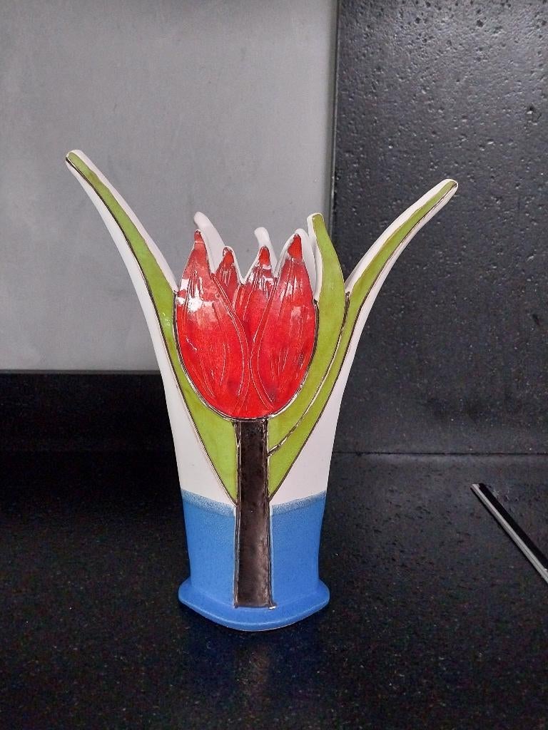 mooie design tulp vaas / tulpenvaas ontw. van Ed Meissenberg, Antiek en Kunst, Kunst | Designobjecten, Ophalen of Verzenden