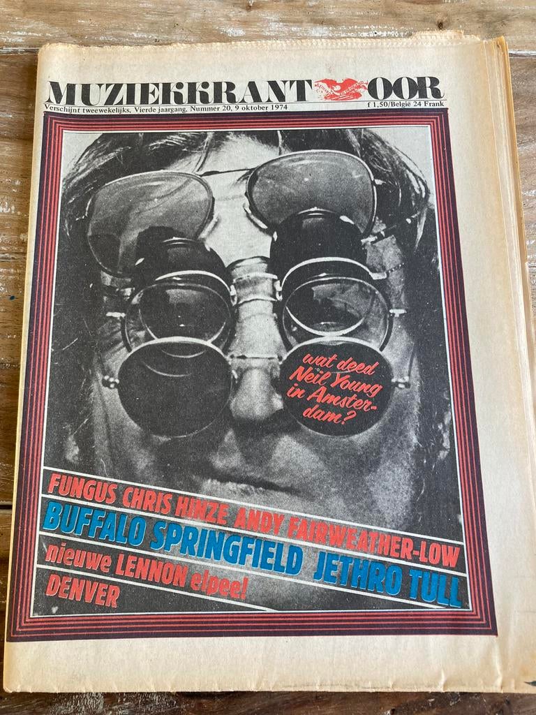 Muziekkrant OOR 1974 Neil Young BINTANGS Jethro Tull FUNGUS, Boeken, Ophalen of Verzenden, Muziek, Film of Tv