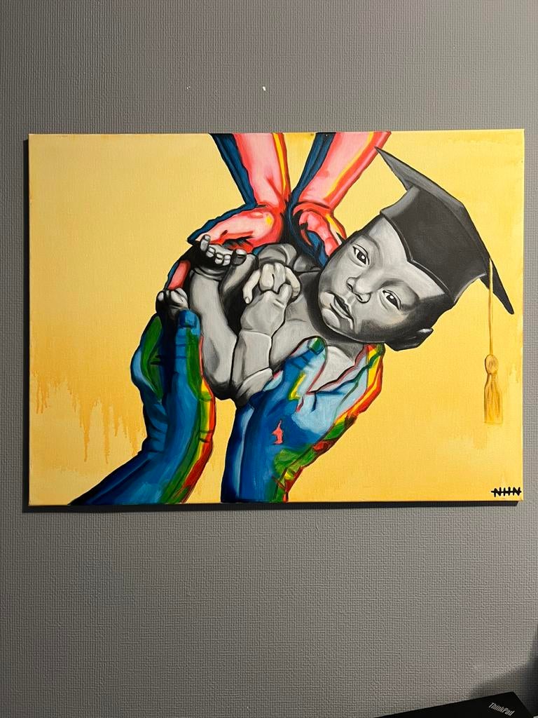 Origineel schilderij | NHN | Uniek werk | 80x60 cm, Ophalen of Verzenden