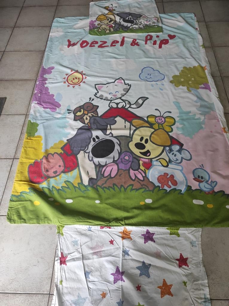 Dekbedovertrek Woezel en pip, Kinderen en Baby's, Kinderkamer | Beddengoed, Ophalen, Gebruikt, Jongetje of Meisje, Dekbedovertrek