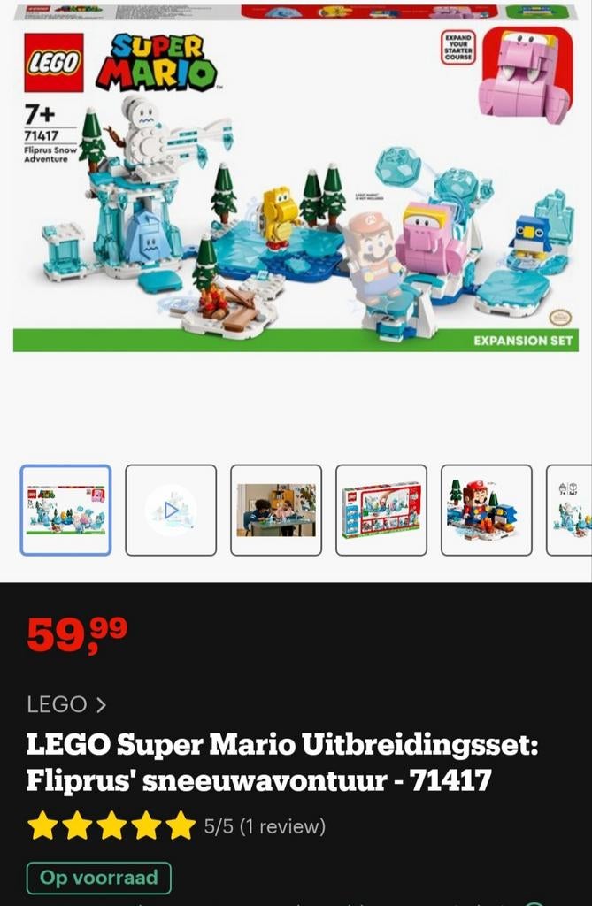 Lego Mario 71417 - zo goed als nieuw, Ophalen of Verzenden, Zo goed als nieuw, Complete set, Lego