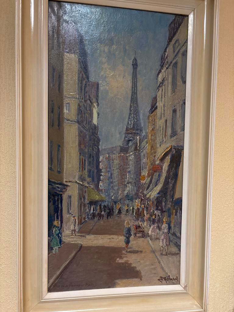 Schilderij van Parijs met de Eiffeltoren, Antiek en Kunst, Kunst | Schilderijen | Klassiek, Ophalen