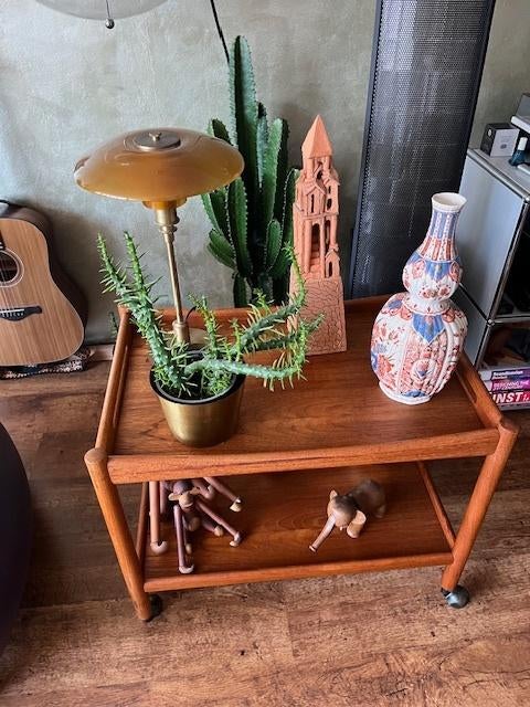 Prachtige vintage design Deense Hans Wegner Trolley, Ophalen, Gebruikt, 50 tot 100 cm, Overige houtsoorten