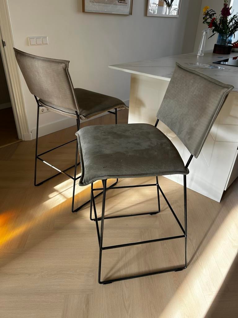 Mooie design barkrukken / hoge stoelen, Ophalen, Met voetsteun, Zo goed als nieuw, 90 cm of meer