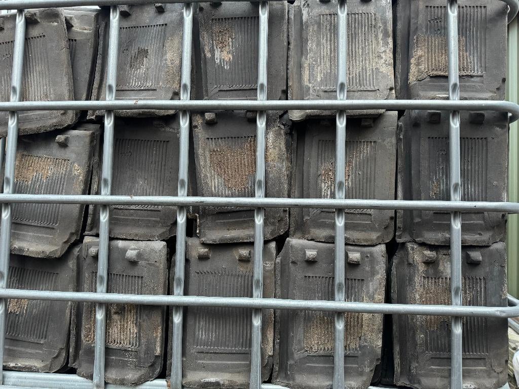 1500st. tuile du nord tdn grijs gesmoorde dakpannen 28x21cm., Overige materialen, Gebruikt, Overige typen, Info@walstra.nl