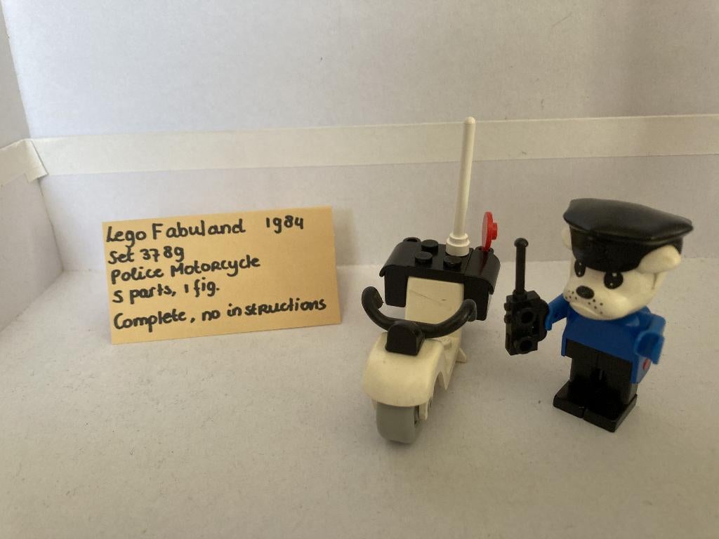 Lego Fabuland - Politie motor (3789), Ophalen of Verzenden, Gebruikt