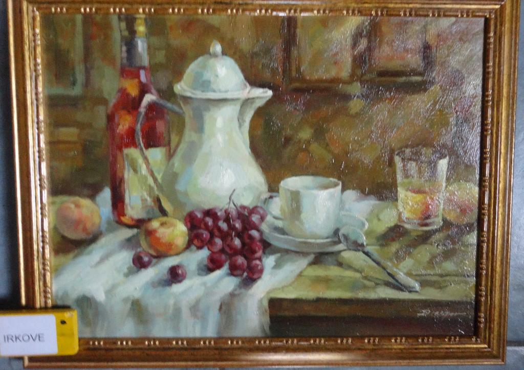 STILLEVEN DE KEUKENTAFEL * OLIEVERF OP LINNEN * In Lijst *, Verzenden