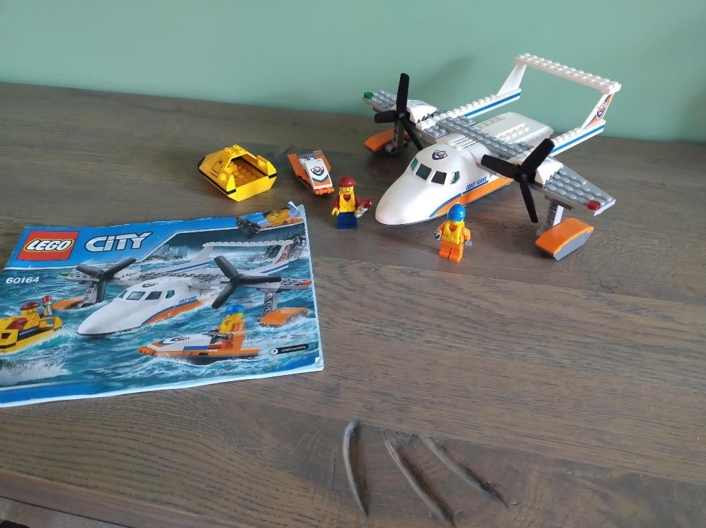 Lego City 60164 Sea Rescue Plane reddingswatervliegtuig, Ophalen of Verzenden, Zo goed als nieuw, Complete set, Lego