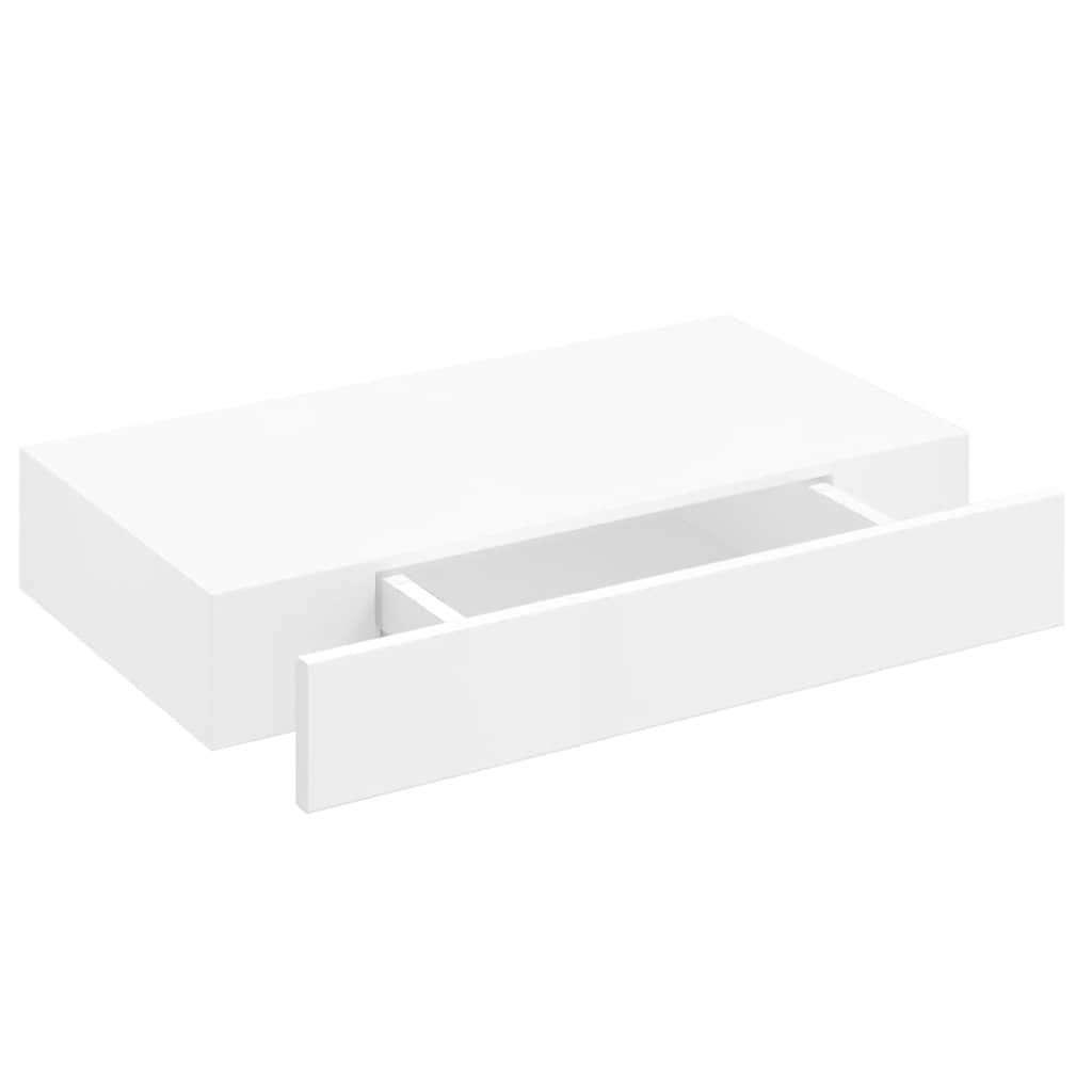 Wandplank + lade MDF zwevend wit 48 cm GRATIS BEZORGD!, Verzenden, Nieuw, Nvt, Nvt