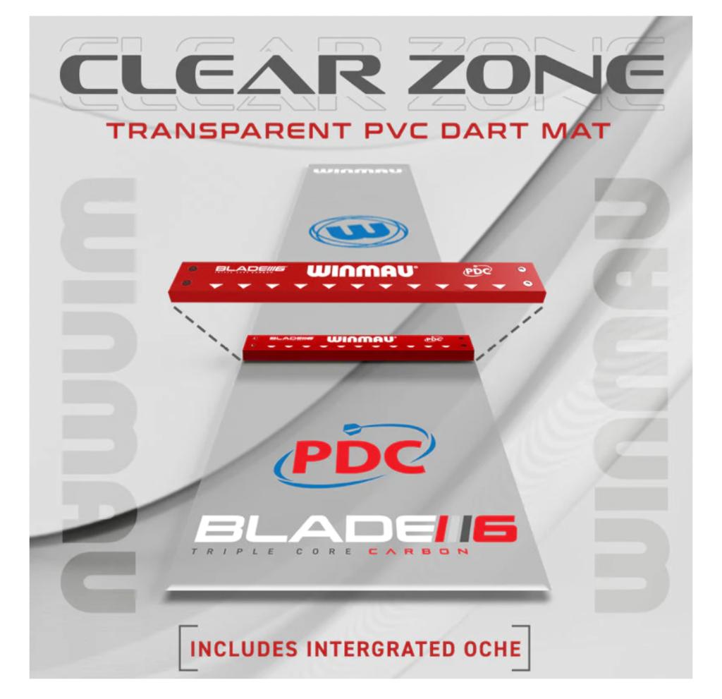 Winmau Clearzone PVC dartmat met geïntegreerde oche, Ophalen of Verzenden, Nieuw, Overige typen