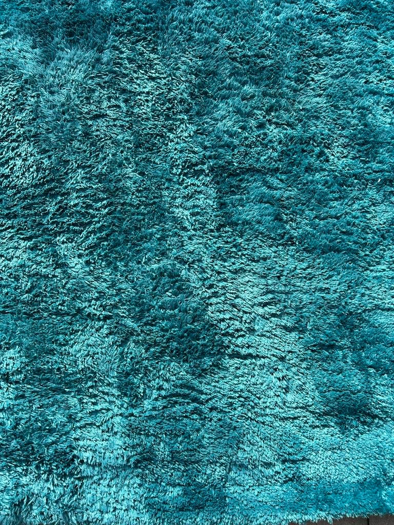 Vloerkleed 140x200 cm Petrol - Curacao Collectie, Huis en Inrichting, Gebruikt, 100 tot 150 cm, Blauw, Ophalen of Verzenden