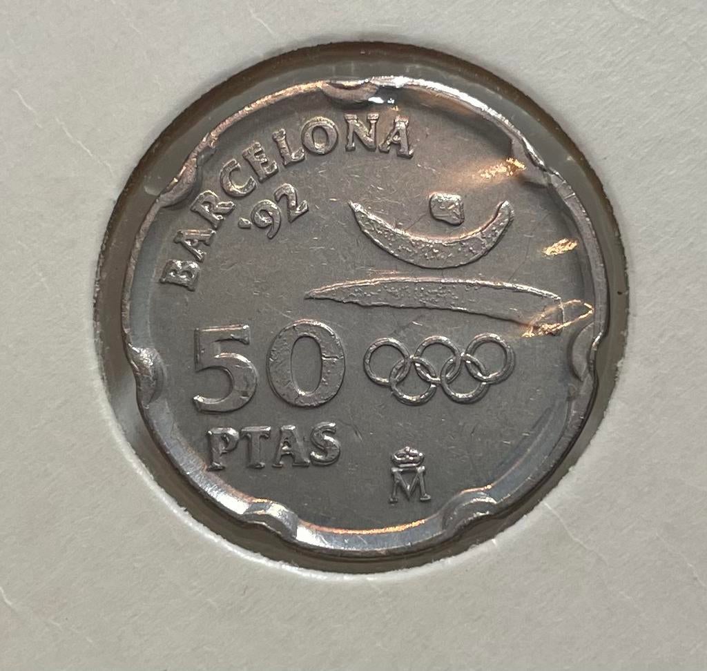 50 pesetas Spanje 1992 olympische spelen, Ophalen of Verzenden, Overige landen