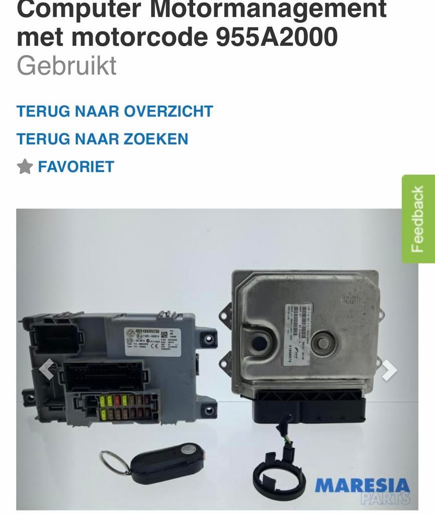 computer motormanagement fiat Punto evo multiair start stop, Ophalen of Verzenden, Fiat