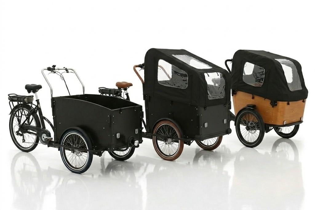 GEVRAAGD Eektrische Bakfiets driewieler Troy Vogue Cangoo, 4 kinderen of meer, Gebruikt, Huif, Ophalen