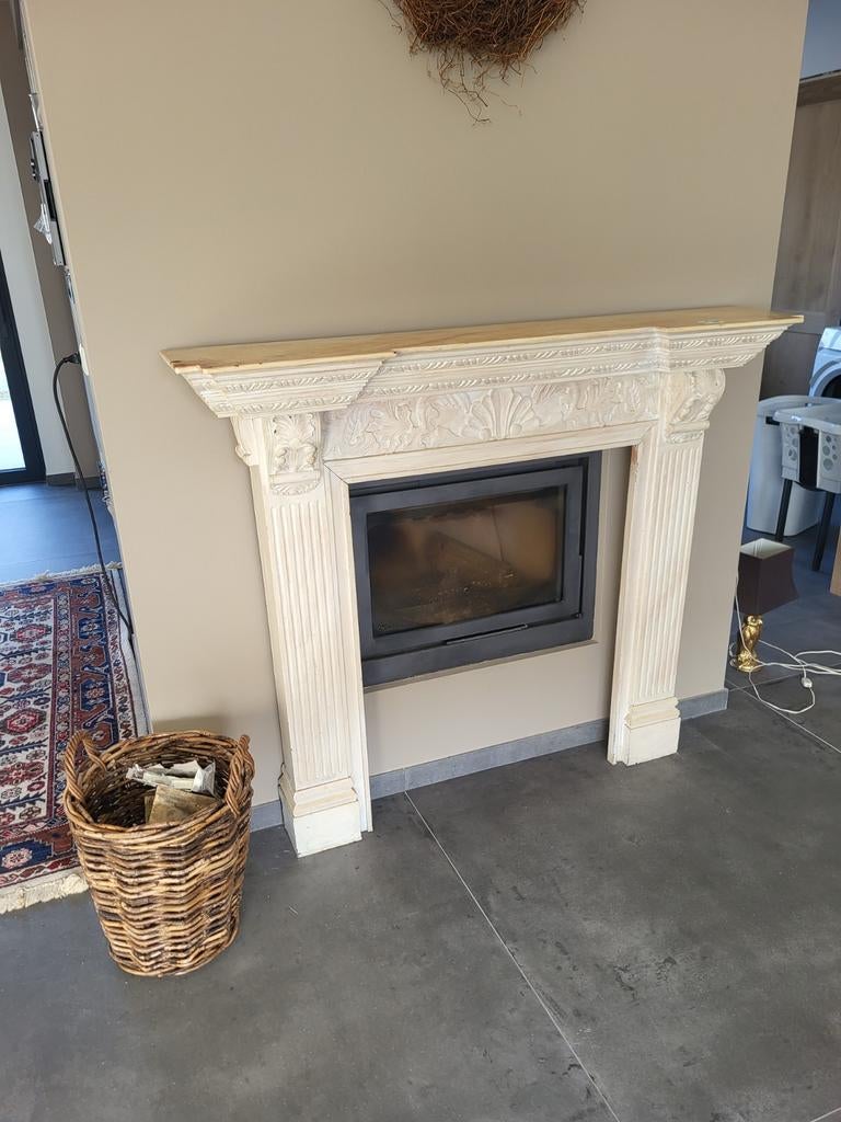 Houten brocante schouw, Ophalen, Vrijstaande haard, Overige soorten