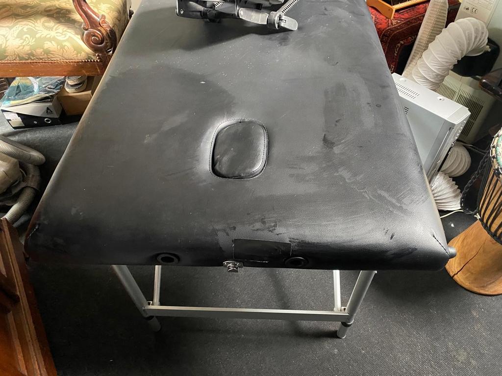 Zwart massagebed, Sport en Fitness, Ophalen of Verzenden, Gebruikt, Massagetafel