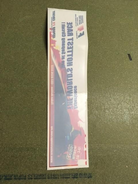 Formule 1 Maleisie raam sticker ( gespiegled , binnenkant ra, Ophalen of Verzenden, Nieuw, Auto of Motor