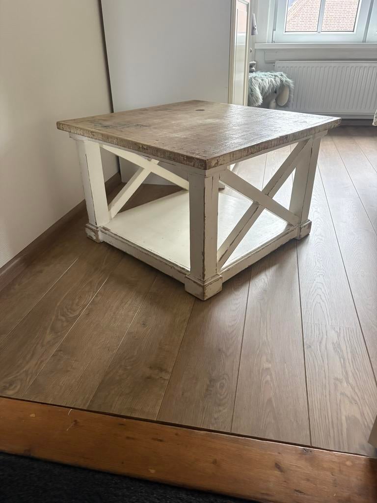 landelijk salontafel, Ophalen, 50 tot 100 cm, 50 tot 75 cm, Vierkant
