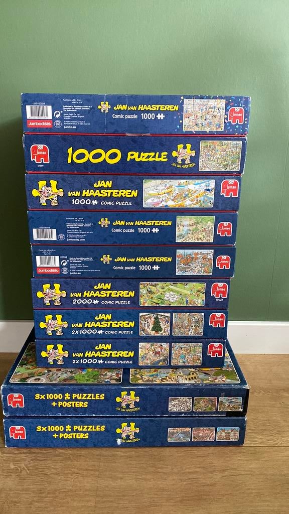 Jan van Haasteren puzzels, Ophalen of Verzenden, 500 t/m 1500 stukjes, Zo goed als nieuw