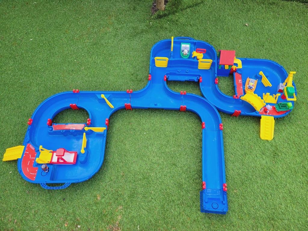 Aquaplay waterbaan, koffer en uitbreidingen 3+, Kinderen en Baby's, Speelgoed | Buiten | Los speelgoed, Ophalen, Gebruikt