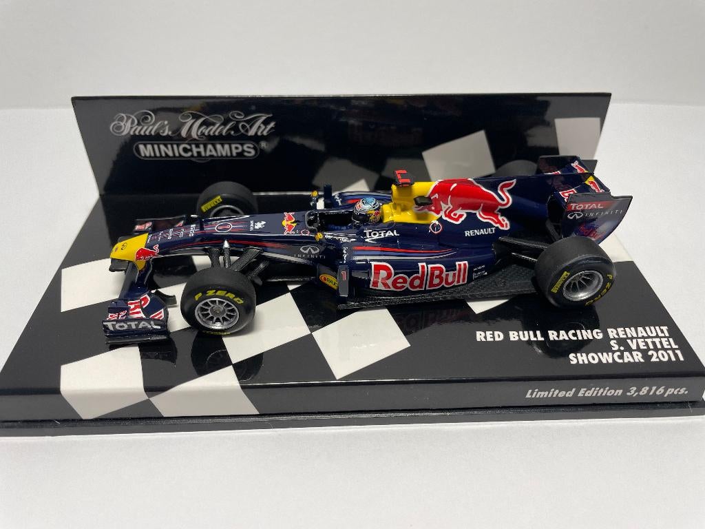 Red Bull Racing Renault showcar 2011 S. Vettel, Ophalen of Verzenden, Zo goed als nieuw, Formule 1