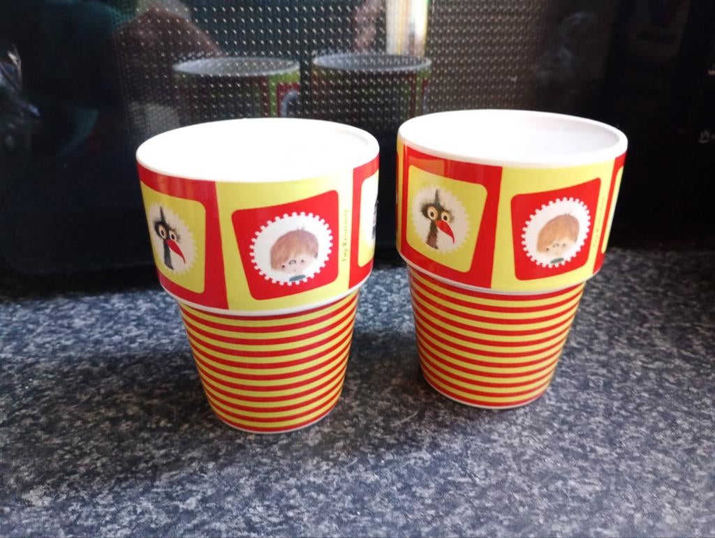 Pluk van de petteflet bekers., Ophalen of Verzenden, Gebruikt, Overige stijlen, Kop(pen) en/of Schotel(s)