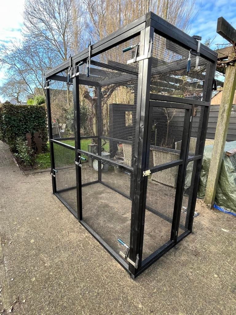 Zwarte houten volières, ook geheel maatwerk!, Dieren en Toebehoren, Vogels | Hokken en Kooien, 4221LV, Info@vandoorntimmerwerken.com