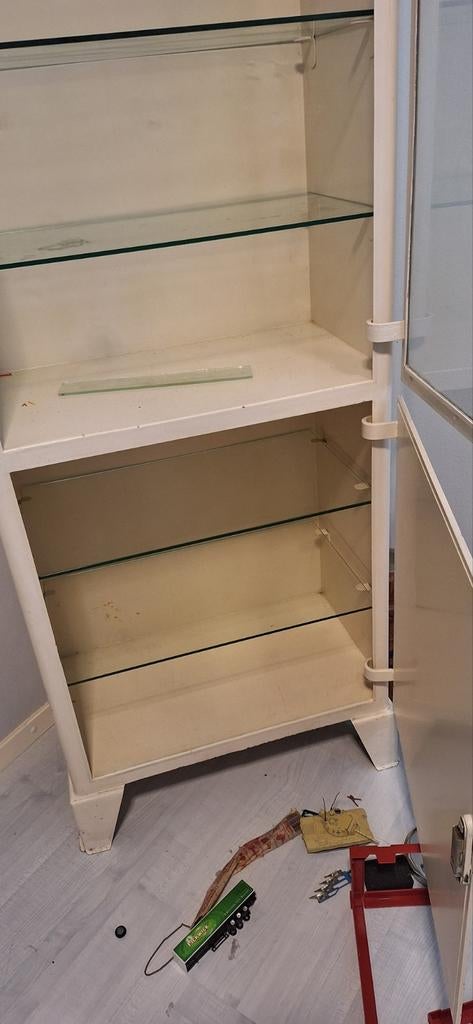 Vintage apothekers kast staal, Ophalen of Verzenden, 25 tot 50 cm, Minder dan 100 cm