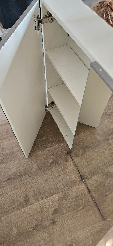 Enhet (ikea) badkamer kastje met spiegeldeuren, Ophalen, Spiegelkast, 50 tot 100 cm, Zo goed als nieuw