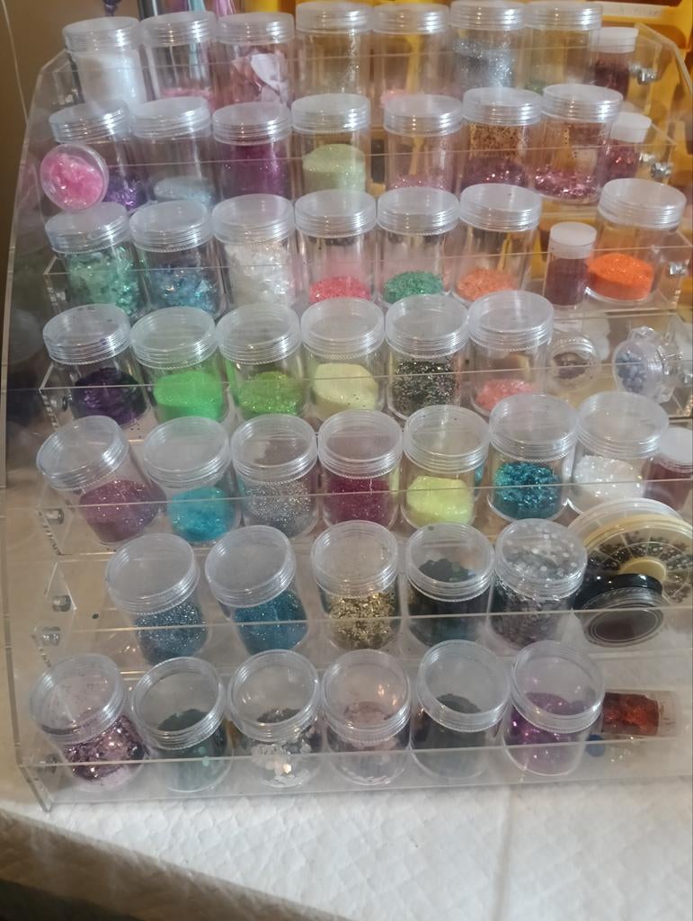 Grote verzameling glitter en pailletten, Ophalen of Verzenden