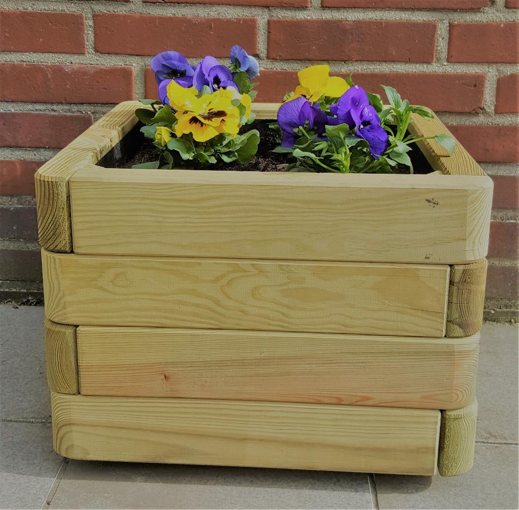 Diverse houten bloembakken, Minder dan 30 cm, Nieuw, Ophalen of Verzenden, Rechthoekig