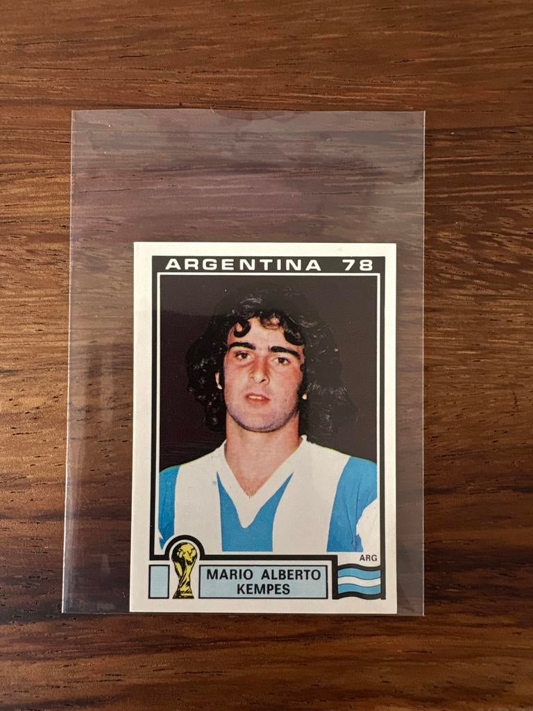 Mario Alberto Kempes WCS Panini Sticker WK 1978, Ophalen of Verzenden, Zo goed als nieuw, Stickers en Plaatjes