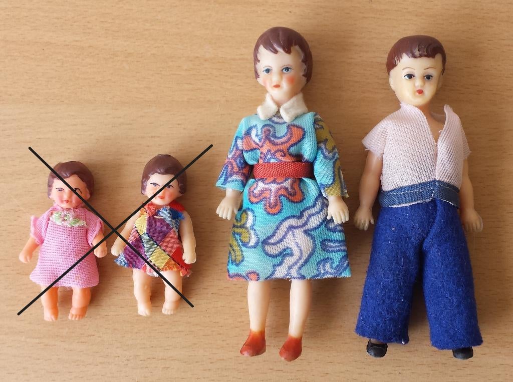 2 Ari Poppetjes Ouders - lot 1, Popje, Gebruikt, Ophalen of Verzenden, Ari