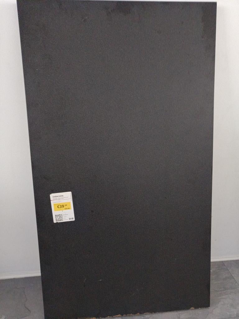 IKEA EKBACKEN werkblad Zwart steenpatroon laminaat, Ophalen, 50 tot 100 cm, Minder dan 25 cm, 100 tot 150 cm